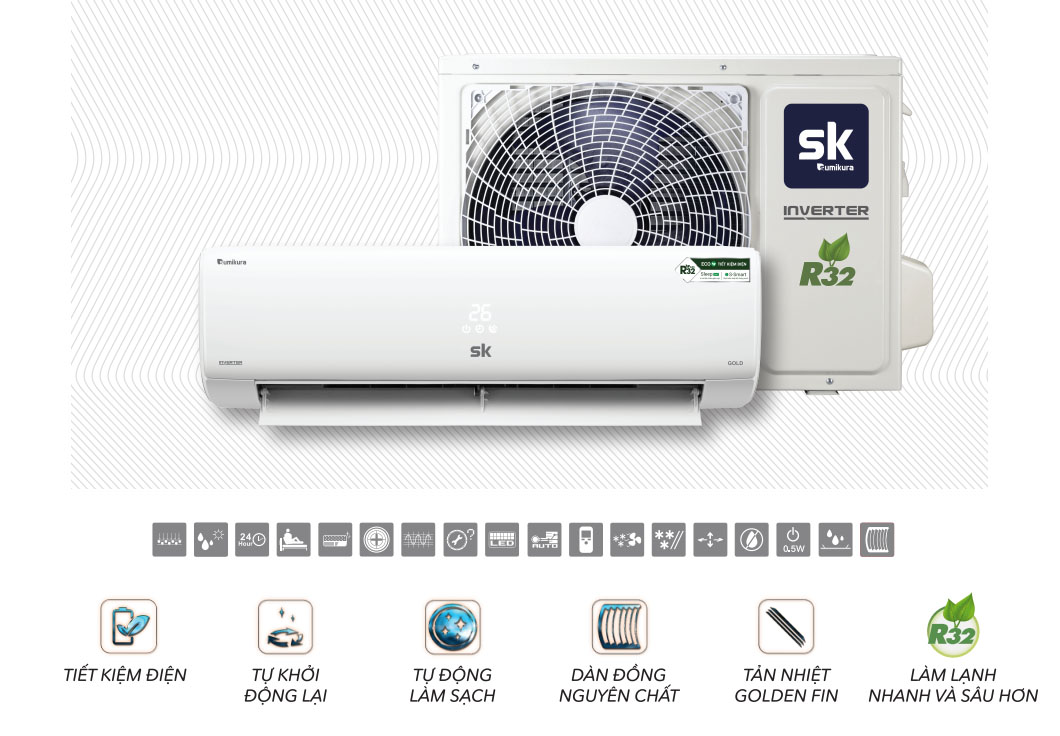 Máy lạnh SUMIKURA Inverter 2 HP APS/APO-180/Gold